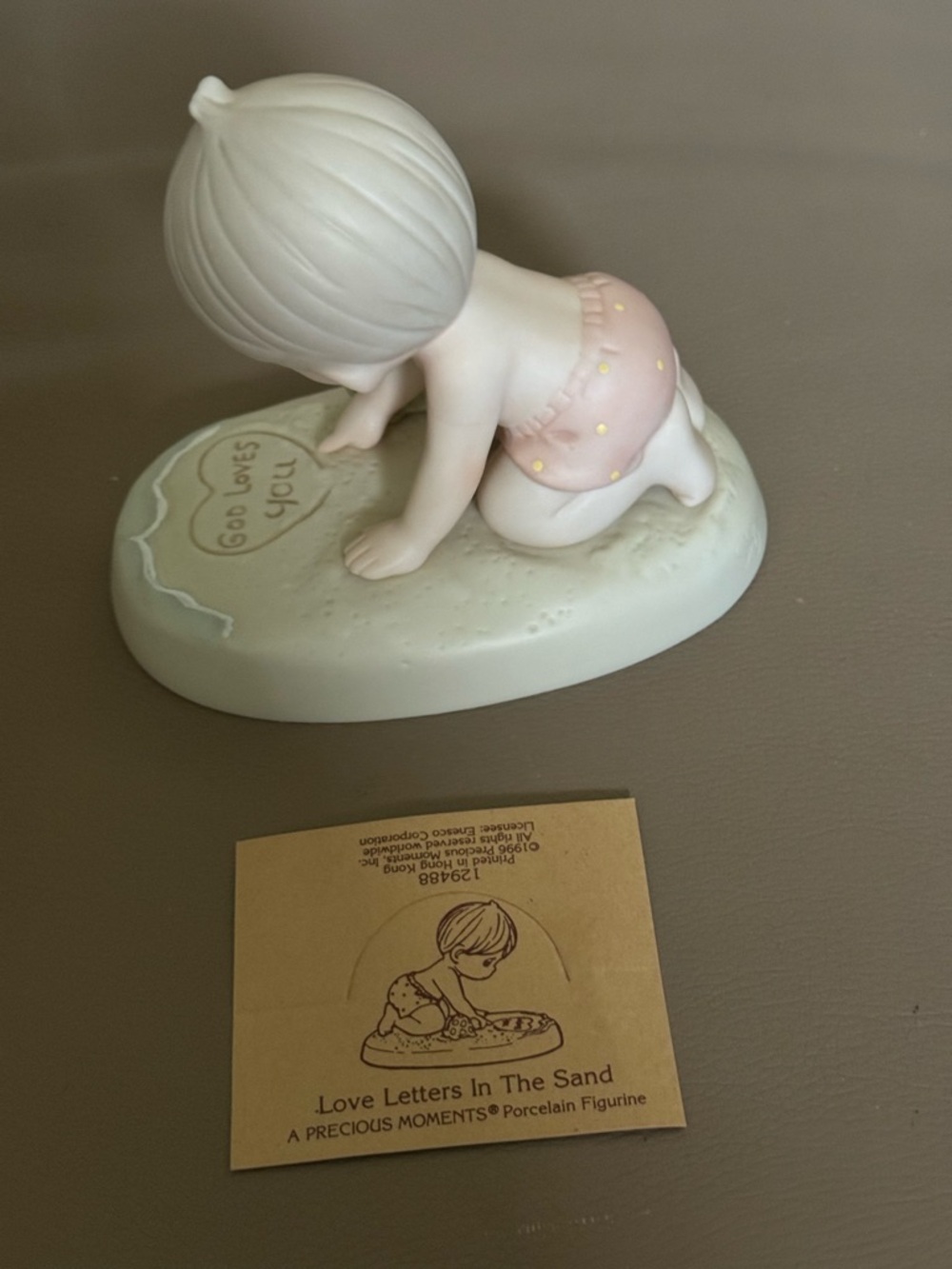 Precious Moments "Love Letters In The Sand" Porcelain Figurine - 129488